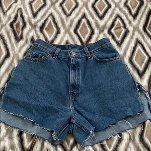 High Waisted Levi Denim Shorts